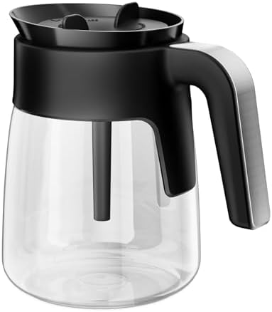 12 Cup Coffee Pot Replacement for Ninja Coffee Maker CFP101 CFP201 CFP301 CFN601 CFP250A CFP300 CFP307, Glass Carafe Replacement with Brew-Through Lid, Ninja Coffee Pot Replacement with Sturdy Handle by JYNTU