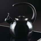 Circulon Enamel on Steel Whistling Induction Teakettle, Tea Kettle for Stovetop with Flip-Up Spout, 2-Quart, Black - Image 7