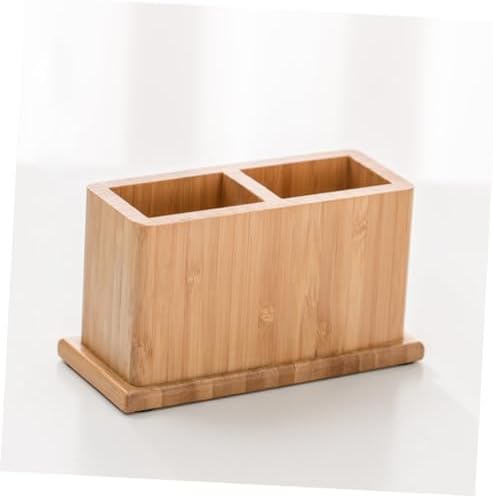 Bamboo Cup Holder Rack Set Spoon Storage Box for Cafe Use - Image 7