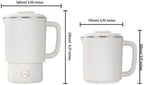 CCYLEZ Portable Electric Kettle 600ml Folding Travel Kettle Stainless Steel Tea Brewer Milk Frother Coffee Maker with Temperature Control for Travel Camping Office Home Use (US Plug 110V) - Image 7