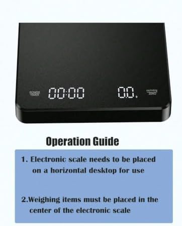 Digital Coffee Scale with Timer, Rechargeable Espresso Scale 3kg/0.1g, for Pour Over, Compatible with Kitchen Brewing & Weighing Tools - Image 3