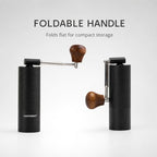 Manual Coffee Grinder – Foldable Stainless Steel Handle with Wooden Knob, 38mm Conical Burr, Adjustable Grind for Espresso to French Press, Portable Hand Grinder for Home & Travel - Image 4