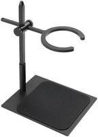 Adjustable Pour Over Coffee Stand with 3 in Circular Ring, Alloy Home Coffee Dripper Holder, Height Adjustable for Conical Glass Filter Cup, Solid Base, Non Slip Mat, 9.6 x 7.1 x 5.9 in by Unknown