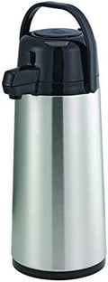 Service Ideas Eco-Air Airpot with Pump Lid, 64.2oz, Glass Vacuum Insulated by ServiceIdeas