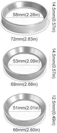 Espresso Dosing Funnel 9 Pcs Coffee Metering Ring Aluminum Alloy Magnetic Handle Powder to Prevent Flying (51/53/58mm)(Silver-51MM-) - Image 7