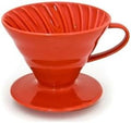 SODEF Ceramic V60 02 Coffee Dripper Red for Pour Over Brewing 600ml+ Capacity Dishwasher Safe by Unknown