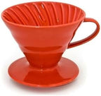 SODEF Ceramic V60 02 Coffee Dripper Red for Pour Over Brewing 600ml+ Capacity Dishwasher Safe by Unknown