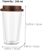 Glass Coffee Mug with Silicone Lid Insulated Drinking Cup for Hot Beverages for Home Parties and Events - Image 4