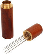Coffee Tamper Stirrer Set – Stainless Steel Base, Spring-Loaded Calibrated Tamper & Distribution Tool with Fine Stainless Steel Needles and Silicone Mat - Image 6