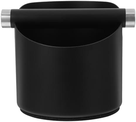 Stainless Steel Coffee Grounds Knock Box Large Capacity Black by NUOBESTY