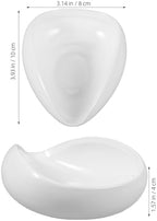 Tea Vessel Ceramic Coffee Bean Dosing Cup Coffee Bean Weight Tray Container Coffee Bean Measuring Cup Spoon Flower Loose Tea Scoop Coffee Bar Organizer Chinese Tea Ceremony Accessories (White) - Image 3