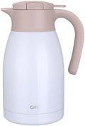 GiNT 50.7 Ounces Stainless Steel Thermal Coffee Carafe with Lid/Double Walled Vacuum Thermal Carafe / 12 Hour Heat Retention (White, 1.5L) by WelcometoGiNT