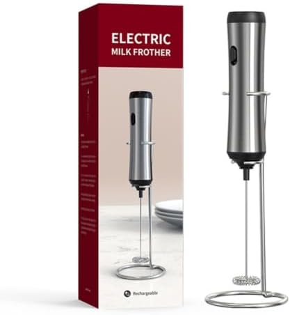 Electric Milk Frother, 304 Stainless Steel Handheld Foam Maker by Unknown