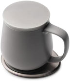 Ui+ Self-Heating Mug Set – Soft Gray | 18 fl oz Ceramic Coffee & Tea Mug with Heating Pad - Image 2