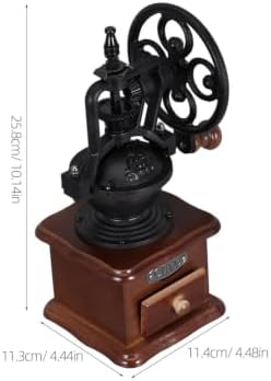 Ciieeo Manual Hand Crank Coffee Grinder Burr Mill for Beans Vintage Style Small Portable Easy to Clean for Home Office Travel - Image 2