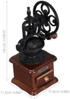 Ciieeo Manual Hand Crank Coffee Grinder Burr Mill for Beans Vintage Style Small Portable Easy to Clean for Home Office Travel - Image 2