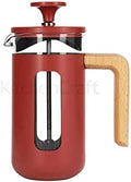 La Cafetière Pisa Stainless Steel Cafetière, Three Cup, Red, Gift Boxed by La+Cafeti%C3%A8re