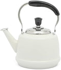 Martha Stewart Kingstree Large 2 Qt Heavy Gauge Stainless Steel Tea Kettle - Linen White Exterior by MarthaStewart