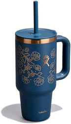 Hydro Flask 32 Oz Travel Tumbler with Handle, Lid and Straw - Insulated Stainless Steel in Western Dark Blue - Image 2