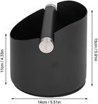 Espresso Coffee Knock Box, Coffee Grounds Container Box, Stainless Steel Rubber Coffee Dump Bin for Home (Black large size (FC-05-2)) - Image 2