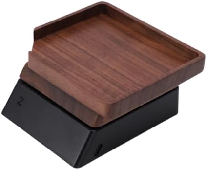 Digital Kitchen Scale, 1kg 0.1g Precision Wood Coffee Scale with LCD Display, Space Saving Design, Rechargeable Portable Food Weigher for Baking, Cooking, Espresso by Unknown