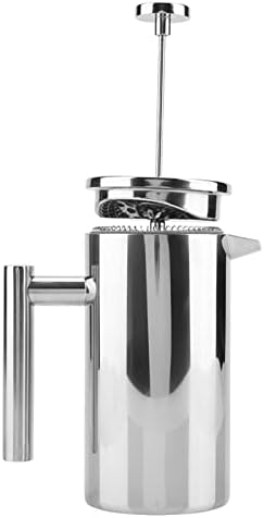 Stainless Steel French Press 800ML, Double Walled Coffee Maker, Insulated Tea Pot for Hot Tea Cold Brew, Coffee Plunger with Filter for Loose Leaf Brewing (1000ML) - Image 4