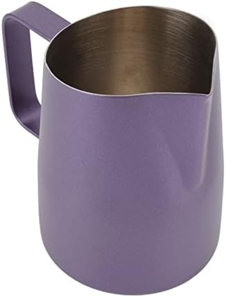 Rengue Milk Frother Cup, Frothing Pitcher for Lattes and Cappuccinos, DripFree Spout Milk Frother Cup, Stainless Steel, Professional Nan Kitchen (450ML) - Image 2