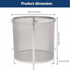 400 Micron Mesh Stainless Steel Hop Filter Barrel Strainer with Hook - Brewing Grain Basket for Homebrew Hops Wine,13.8x13.8 inch - Image 7