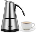 Electric Moka Pot, Stainless Steel, Auto-Shut-Off (2/4 cup) by CDKM