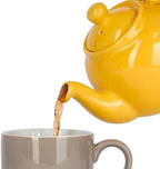 London Pottery Farmhouse 4 Cup Ceramic Teapot with Removable Infuser and Lid, Large Tea Pot with Stainless Steel Fine Mesh Strainer, 40.6 OZ / 1200ml Tea Pot for Loose Tea or Bags (Yellow) - Image 2