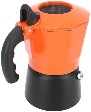 2 Valve Aluminium Alloy Moka Pot, Stovetop Coffee Pot, Classic Italian Coffee Maker, Heat Resistant Moka Pot, Heat Insulation Coffee Maker Pot for Office Home (300ml 6 Cups) - Image 6