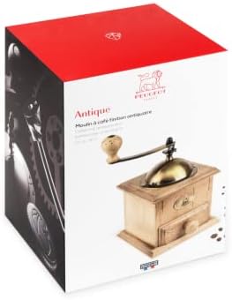 Peugeot Antique Coffee Grinder, 8.25 in, Matte Aged PEFC Beech Wood - Image 2