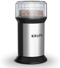 KRUPS Electric Blade Coffee Grinder 1.6 Oz, Adjustable Coarse to Fine for the Perfect Espresso, Grind Coffee Beans, Spices & Herbs, Removable Dishwasher Safe Bowl, Stainless Steel by KRUPS