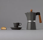 Cilio Legno Stovetop Espresso Maker, Gray, 15-Ounce - Image 3
