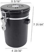 FixtureDisplays® Airtight Sealed Coffee Bean Storage Canister with Expiration Date Dial - Co2 Valve Vacuum Sealed Coffee Container with Scoop for Beans Grounds 15436-FBA - Image 5