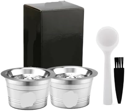 Compatible With Cafissimo，Classic K FEE，Compatible With Tchibo，Machine Machine,Stainless Steel Refillable Reusable Coffee Capsule(2PCS) by Unknown