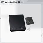 Rechargeable Scale, 0.1G High Precision Digital Coffee Scale with Timer, Pour Over, 5.9 X 5.1 X 0.89 in / 15 X 13 X 2.3 Cm - Image 5
