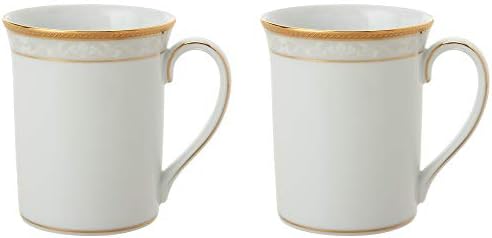 Noritake P91332/4335 Mugs (Pair) 310cc Hampshire Gold 2 Piece Fine Porcelain - Image 2
