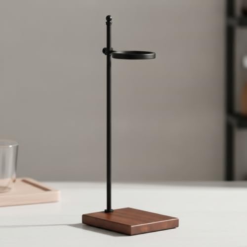 Baoblaze Stand Pour Coffee Dripper Holder Coffee Stand With Metal Post And Wooden Base Adjustable Saving Design suitable for home office desks coffee bar setups - Image 7