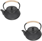 Hemobllo 2pcs Practical Cast Iron Teapot Style Iron Tea Pot Heat Insulation Easy to Clean Home Use by Hemobllo