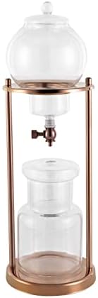 Cold Brew Coffee Maker, 600ml/20.3Oz Iced Coffee Maker Machine Slow Drip Tower, Stainless Steel Ice Dripper Coffee Maker Machine with Measuring Spoon, 6-8 Cups, for Home, Office, Cafes (Gold) - Image 3