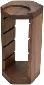 Wooden 58mm Portafilter Stand Holder - 3 in 1 Espresso Basket Organizer Rack for Coffee Baskets, Portafilters & Puck Screens, Grade Coffee Station Accessories with Non-Slip Base by Unknown