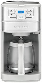 Cuisinart Automatic Grind & Brew 12-Cup Coffee Maker with Blade Grinder, Programmable Coffee Machine Glass Carafe with 1-4 Cup Setting, Brew Pause, Grind-Off Option, DGB-400, Stainless Steel by Cuisinart