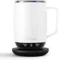 Tronco Temperature Control Heated Coffee Mug 14 oz – Rechargeable Self-Heating Coffee Cup with Lid – Manual Control, 3 Modes, 130 Min Battery Life, Auto Shut-Off (White) by Tronco