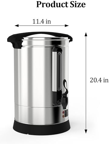 100-Cup Commercial Coffee Urn – 14l Large Stainless Steel Electric Coffee Maker for Churches, Meeting Rooms, Lounges, and Large Gatherings - Image 2