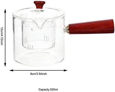 Tea Maker Loose Leaf Tea Pot Enamel Tea Kettle Fruit Japanese Tetsubin Teapot with Infuser China Teapot Side Glass Tea Kettle Household Tea Kettle Dropshipping Office STO, - Image 2