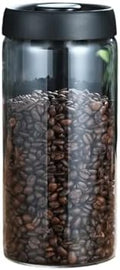 Sealed Glass Coffee Storage Canister Press Vacuum Seal Container for Bean Seasonings Dry Food User Friendly Glass Organizers by EINCORN