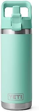 YETI Rambler 18 oz Bottle, Vacuum Insulated, Stainless Steel with Straw Cap, Seafoam - Image 5