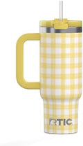 RTIC 30oz Road Trip Tumbler, Insulated, Ceramic Lined, Sunlight Gingham by RTIC