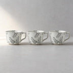 4 Pack Speckled Ceramic Coffee Mugs, 12oz Vintage Green Fern Leaf Large Tea Cups, Rustic Handmade Style Drinking Mugs for Coffee Tea Cocoa Milk, Dishwasher Microwave Safe, Housewarming Gift Set - Image 7